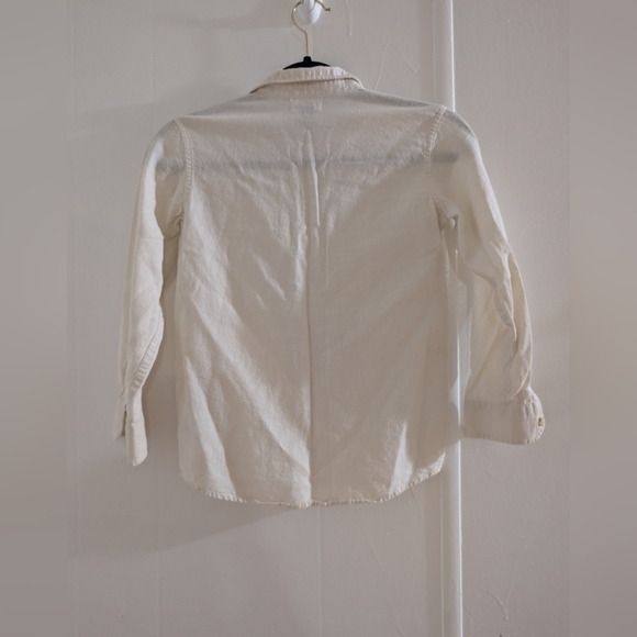 Old Navy Light Tan Button Down Shirt Size 6/7 - Picture 3 of 8